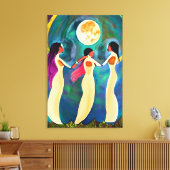 Toile Dieu bénisse tout sous la lune (Insitu(Salon))