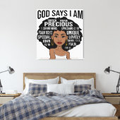 Toile Dieu dit que je suis Black Christian Femmes Melani (Insitu(Chambre))