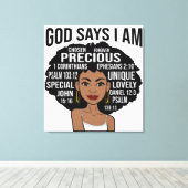 Toile Dieu dit que je suis Black Christian Femmes Melani (Insitu (Plancher de Bois))
