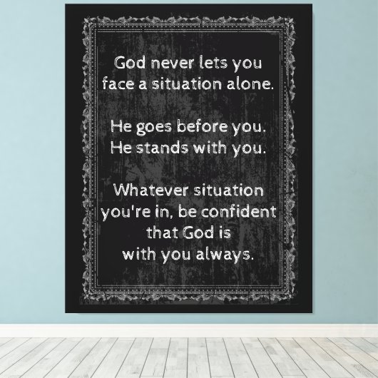 Toile Dieu est toujours avec vous jamais seul (Insitu (Plancher de Bois))