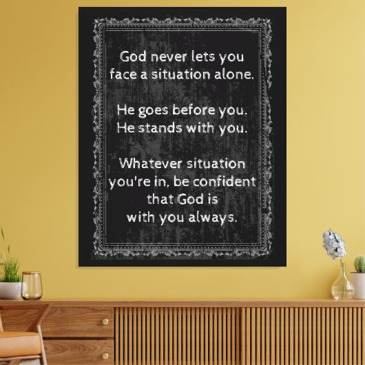 Toile Dieu est toujours avec vous jamais seul (Insitu(Salon))