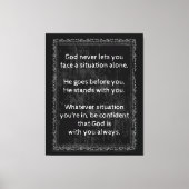 Toile Dieu est toujours avec vous jamais seul (Recto)