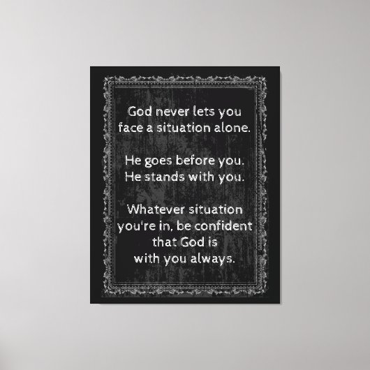 Toile Dieu est toujours avec vous jamais seul (Recto)