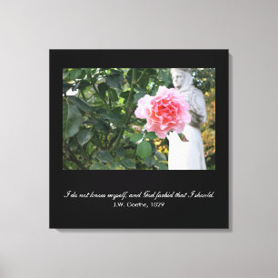 Toile Dieu m'interdit de me connaître - Goethe cite