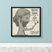 Toile Dieu nous tient (Insitu (Plancher de Bois))