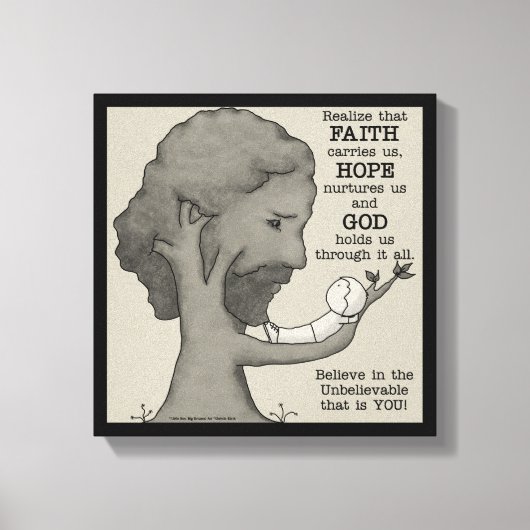 Toile Dieu nous tient (Recto)