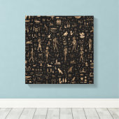 Toile Dieux et hiéroglyphes égyptiens anciens (Insitu (Plancher de Bois))