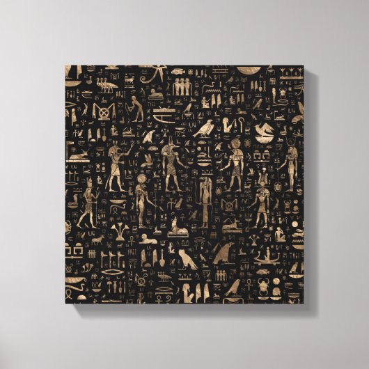 Toile Dieux et hiéroglyphes égyptiens anciens (Recto)