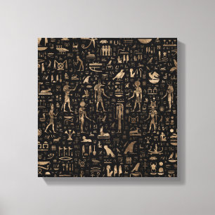 Toile Dieux et hiéroglyphes égyptiens antiques
