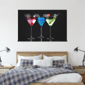 Toile Différents cocktails dans des lunettes à martini n (Insitu(Chambre))