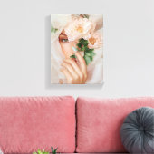 Toile Digital Face Art - Portrait Abstrait futuriste (Insitu(Salon))