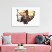 Toile d'illustration géométrique de l'ours (Insitu(Salon))