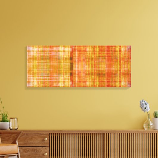 Toile d'impression Abstraite rayée orange (Insitu(Salon))