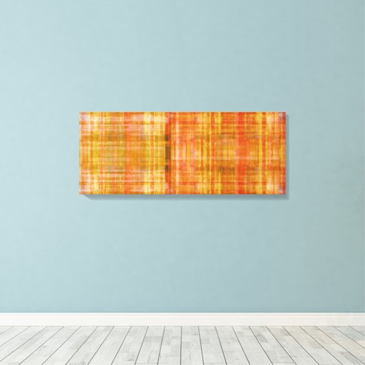 Toile d'impression Abstraite rayée orange (Insitu (Plancher de Bois))