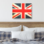 Toile d'impression enrobée Posh Grunge Union Jack (Insitu(Chambre))