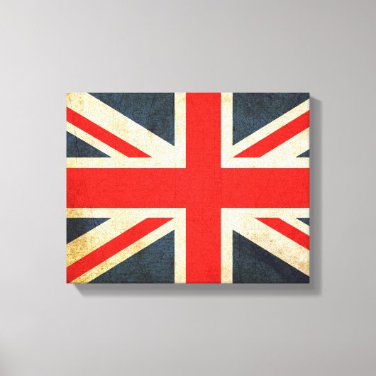 Toile d'impression enrobée Posh Grunge Union Jack (Recto)