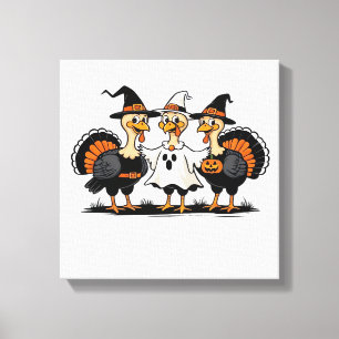 Toile Dindon Halloween Boo, Dinde de Thanksgiving, Effra