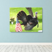 Toile Dindon patriotique se pavanant (Insitu (Plancher de Bois))