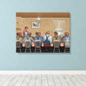 Toile Dîner pour Threshers par Grant Wood (Insitu (Plancher de Bois))