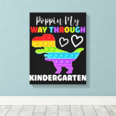 Toile Dinosaur Poppin My Way Through Kindergarten (Insitu (Plancher de Bois))