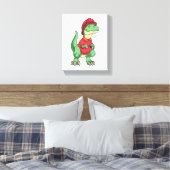 Toile Dinosaure comme pompier avec casque d'incendie (Insitu(Chambre))