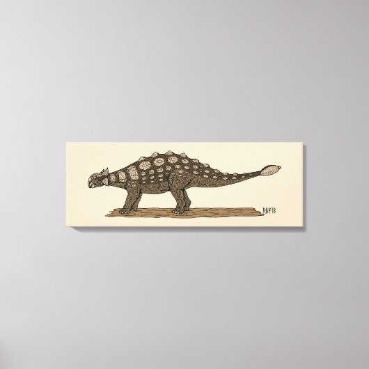 Toile Dinosaure crétacé Ankylosaurus (Recto)