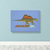 Toile Dinosaure Crétacé Spinosaurus (Insitu (Plancher de Bois))