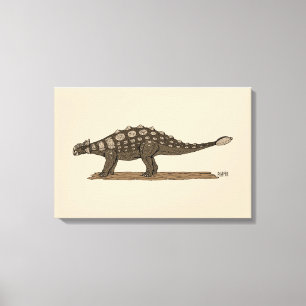 Toile Dinosaure du Crétacé Ankylosaurus