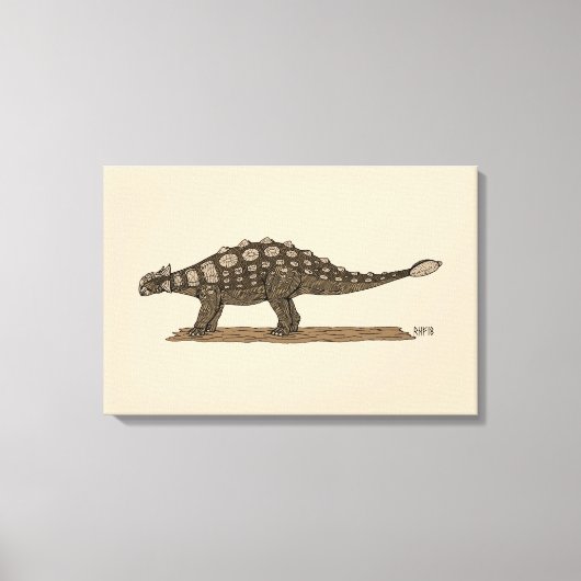 Toile Dinosaure du Crétacé Ankylosaurus (Recto)