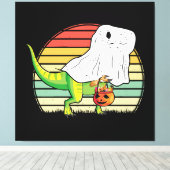 Toile Dinosaure Fantôme Drôle Halloween (Insitu (Plancher de Bois))