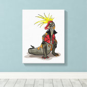 Toile Dinosaure Hadrosaurus Habillé Comme Un Punk. (Insitu (Plancher de Bois))