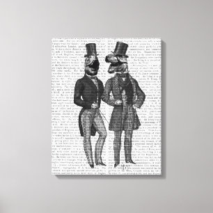 Toile Dinosaure Hommes Sortent La Nuit