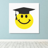 Toile Diplômé face avec casquette de diplôme (Insitu (Plancher de Bois))