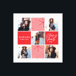 Toile Diplôme photo géométrique cadeau personnalisé<br><div class="desc">Géométrique remise de diplômes photo cadeau personnalisé. La couleur peut être changée. Partie d'une collection.</div>