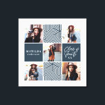 Toile Diplôme photo géométrique cadeau personnalisé<br><div class="desc">Géométrique remise de diplômes photo cadeau personnalisé. La couleur peut être changée. Partie d'une collection.</div>