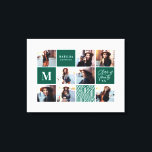 Toile Diplôme photo géométrique cadeau personnalisé<br><div class="desc">Géométrique remise de diplômes photo cadeau personnalisé. La couleur peut être changée. Partie d'une collection.</div>