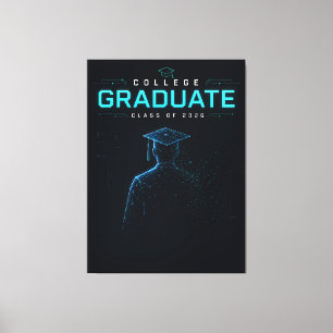 Toile Diplômé Universitaire Futuriste Personnalisé 2026