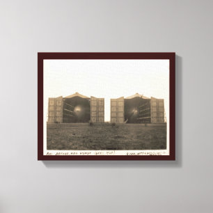 Toile Dirigeable historique vintage, hangars de