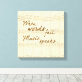 Toile Discours de musique (Insitu (Plancher de Bois))