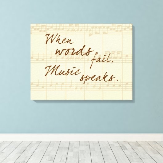 Toile Discours de musique (Insitu (Plancher de Bois))
