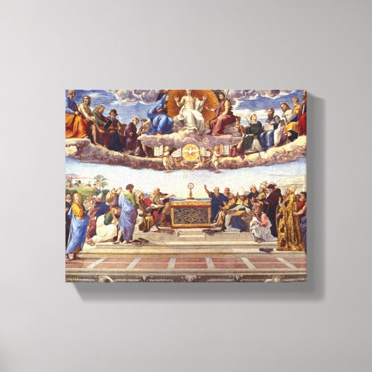 Toile Disputation du Saint Sacrement par Raphael (Recto)
