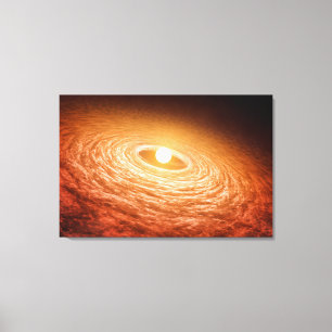 Toile Disque De Matériel Autour De Star Fu Orionis.