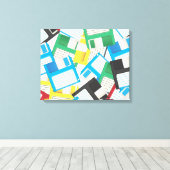 Toile Disques de disquettes (Insitu (Plancher de Bois))