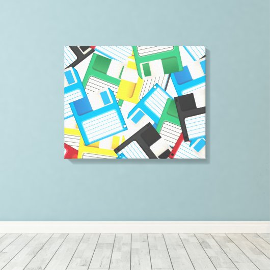 Toile Disques de disquettes (Insitu (Plancher de Bois))