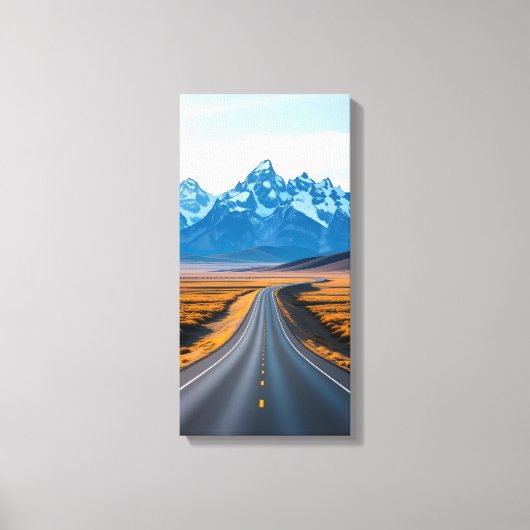 Toile Distant Mountain Peaks (Recto)