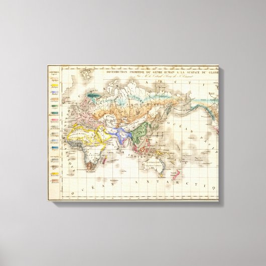 Toile Distribution primitive du genre humain (Recto)