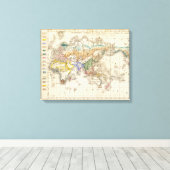 Toile Distribution primitive du genre humain (Insitu (Plancher de Bois))