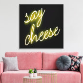 Toile Dites feu de néon au fromage (Insitu(Salon))