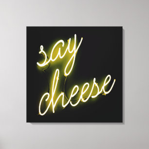 Toile Dites feu de néon au fromage