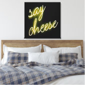 Toile Dites feu de néon au fromage (Insitu(Chambre))